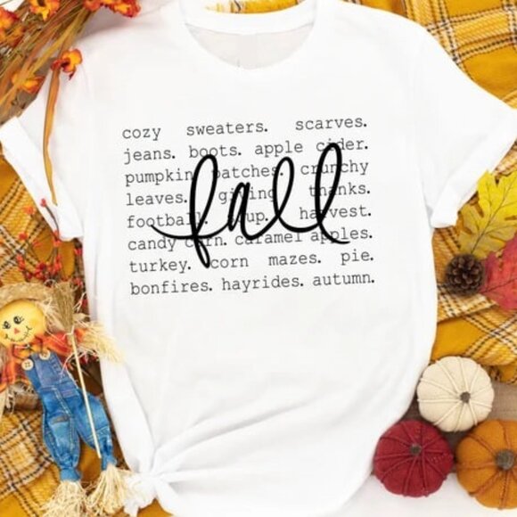 Tops - Fall Definition Shirt, Fall Cozy Tee, Fall Words Shirt